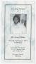 Primary view of [Funeral Program for Leroy Gildon, February 15, 2001]