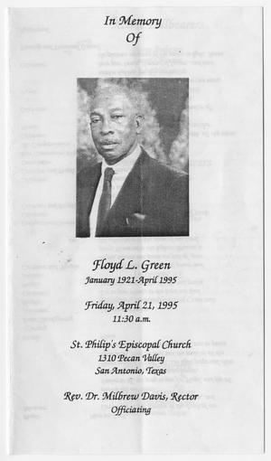 [Funeral Program for Floyd L. Green, April 21, 1995]
