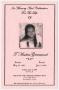 Thumbnail image of item number 1 in: '[Funeral Program for T Andra Greenwood "T. T", June 9, 2006]'.