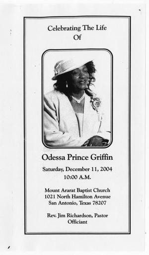[Funeral Program for Odessa Prince Griffin, December 11, 2004]