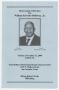 Primary view of [Funeral Program for William Sylvester Holloway, Jr., November 21, 2006]