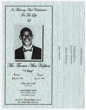 [Funeral Program for Thomas Alex Hopkins, June 9, 2006]