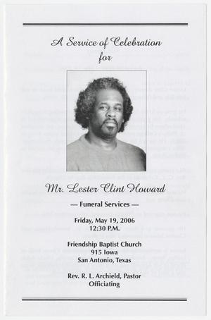 [Funeral Program for Lester Clint Howard, May 19, 2006]