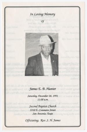 [Funeral Program for James E. B. Hunter, December 28, 1991]