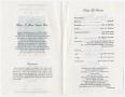 Thumbnail image of item number 2 in: '[Funeral Program for Hattie M. Inman, May 7, 1985]'.