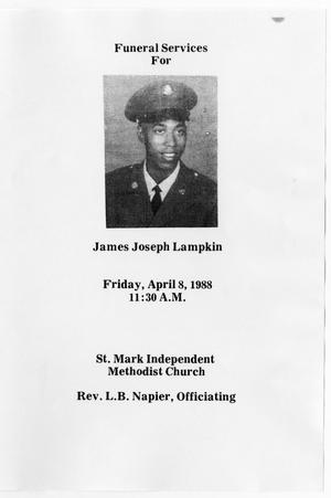 [Funeral Program for James Joseph Lampkin, April 8, 1988]