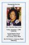 Pamphlet: [Funeral Program for Dorothy Sims Lewis, September 1, 2006]