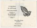 Pamphlet: [Funeral Program for Alberta Mackey, April 8, 1993]