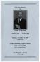 Primary view of [Funeral Program for Walter C. Marshall, December 15, 2008]