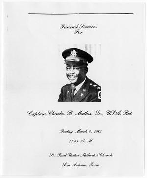[Funeral Program for Charles B. Mathis, Sr., March 8, 1985]