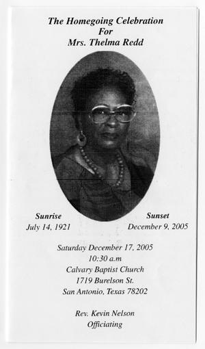 [Funeral Program for Thelma Redd, December 17, 2005]