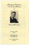 Thumbnail image of item number 1 in: '[Funeral Program for Floral Mae Reed, June 26, 1998]'.