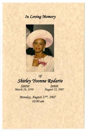 [Funeral Program for Shirley Yvonne Rodarte, August 27, 2007]