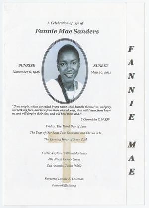 [Funeral Program for Fannie Mae Sanders, June 3, 2011]