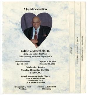 [Funeral Program for Oddie V. Satterfield, Jr., December 23, 2002]