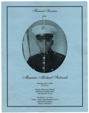 [Funeral Program for Maurice Michael Sistrunk, July 2, 2001]