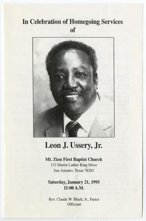 [Funeral Program for Leon J. Ussery, Jr., January 21, 1995]