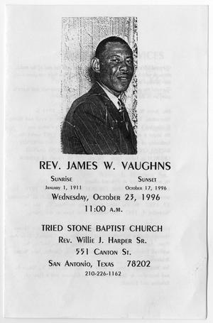 [Funeral Program for James W. Vaughns, October 23, 1996]
