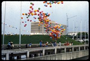 [Balloon Release at the Opening Ceremony of the Texas Folklife Festival]