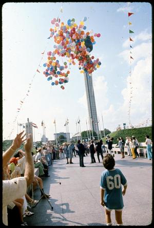 [Balloons Released at the 1975 Texas Folklife Festival Opening Ceremony]