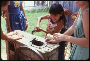 Primary view of object titled '[Corn Shucking at the 4th Annual Texas Folklife Festival]'.