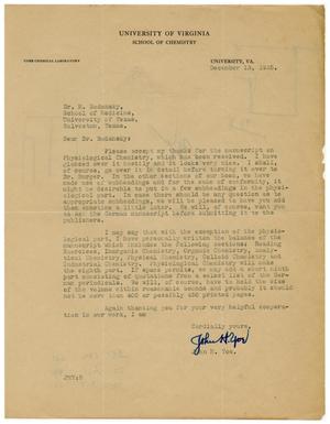 Primary view of object titled '[Letter from John H. Yoe to Meyer Bodansky - December 1935]'.