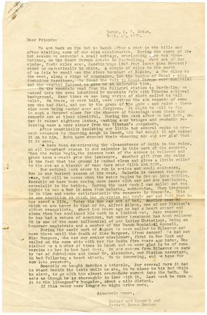 [Letter from Esther and Kenneth Bonham to Meyer Bodansky - September 1937]
