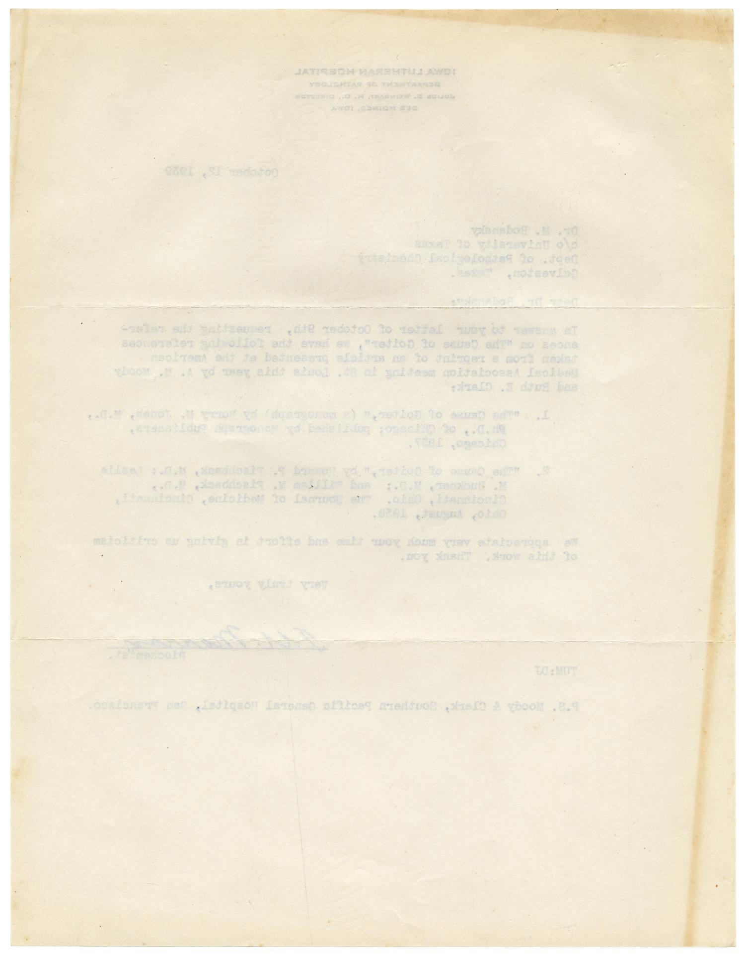 [Letter from T. U. Marron to Meyer Bodansky - October 12, 1939]
                                                
                                                    [Sequence #]: 2 of 2
                                                