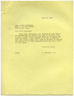 [Correspondence between Lurine Hightower and Meyer Bodansky - February-March 1940]