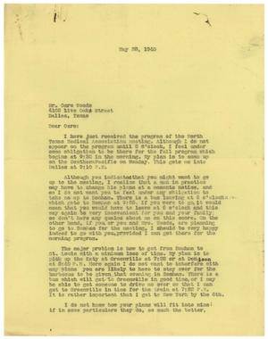 [Letter from Meyer Bodansky to Ozro Woods - May 28, 1940]
