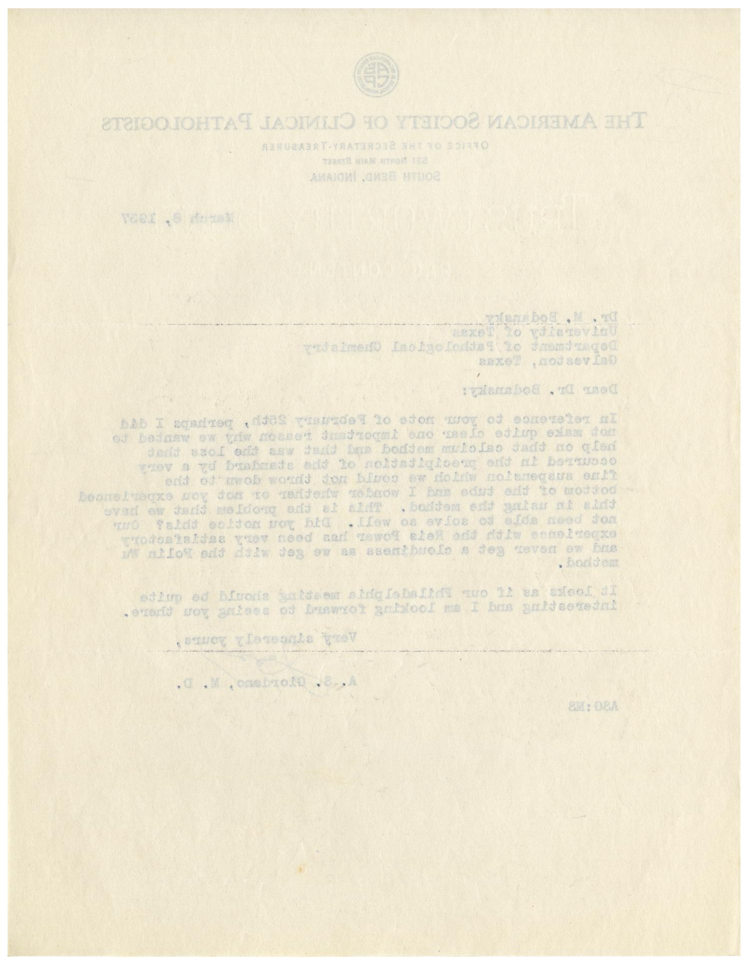 [Letter from A. S. Giordano to Meyer Bodansky - March 8, 1937]
                                                
                                                    [Sequence #]: 2 of 2
                                                