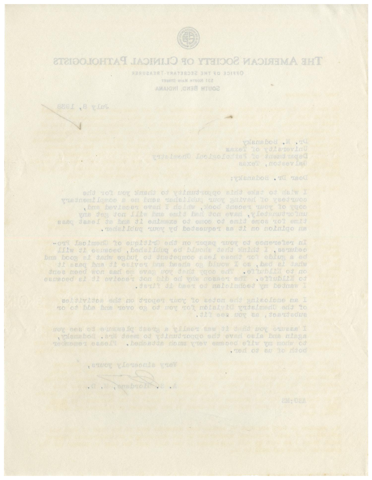 [Letter from A. S. Giordano to Meyer Bodansky - July 8, 1938]
                                                
                                                    [Sequence #]: 2 of 2
                                                