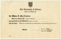 Primary view of [Certificate from the University of Chicago's Registrar Office Verifying Dr. Meyer Bodansky's Graduation with a Doctorate Degree in Biological Sciences]