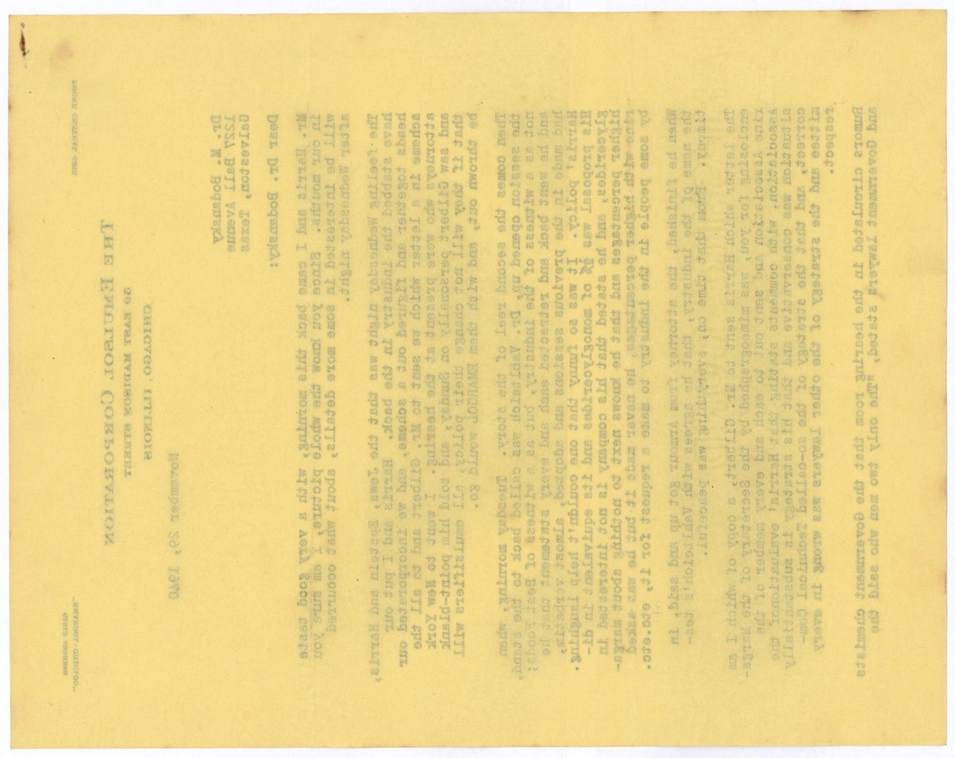 [Letter from Albert K. Epstein to Dr. Meyer Bodansky - November 29, 1940]
                                                
                                                    [Sequence #]: 2 of 10
                                                
