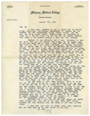 [Letter from Edward Turner to Dr. Meyer Bodansky - October 7, 1936]