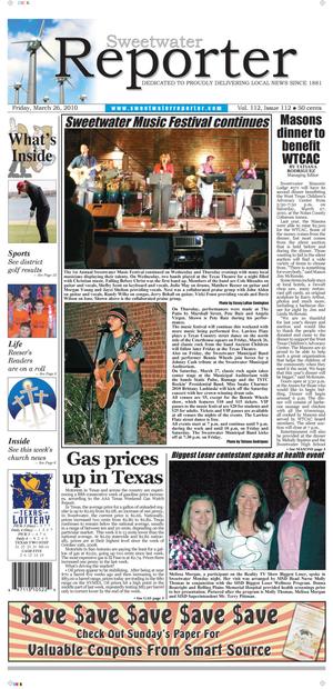 Sweetwater Reporter (Sweetwater, Tex.), Vol. 112, No. 112, Ed. 1 Friday, March 26, 2010