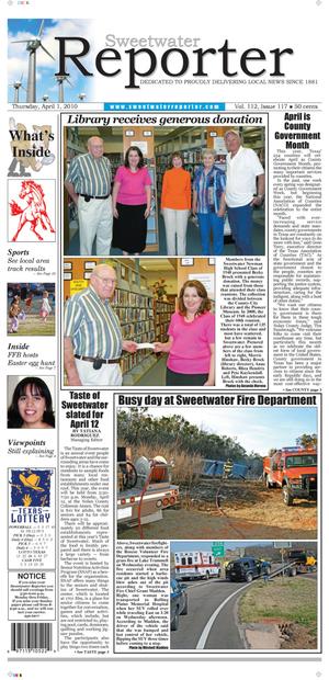 Sweetwater Reporter (Sweetwater, Tex.), Vol. 112, No. 117, Ed. 1 Thursday, April 1, 2010