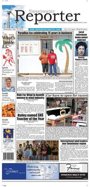 Sweetwater Reporter (Sweetwater, Tex.), Vol. 112, No. 158, Ed. 1 Wednesday, May 19, 2010