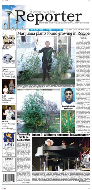 Sweetwater Reporter (Sweetwater, Tex.), Vol. 112, No. 240, Ed. 1 Wednesday, August 25, 2010