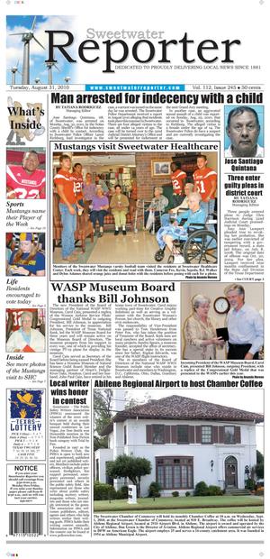 Sweetwater Reporter (Sweetwater, Tex.), Vol. 112, No. 245, Ed. 1 Tuesday, August 31, 2010