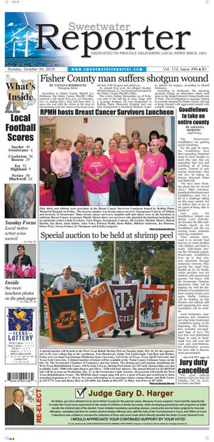 Sweetwater Reporter (Sweetwater, Tex.), Vol. 112, No. 290, Ed. 1 Sunday, October 24, 2010