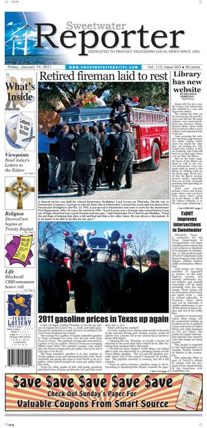 Sweetwater Reporter (Sweetwater, Tex.), Vol. 113, No. 053, Ed. 1 Friday, January 14, 2011