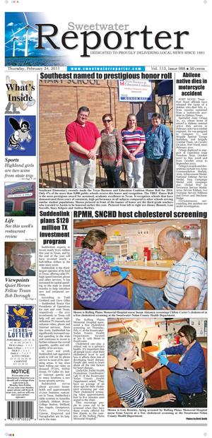 Sweetwater Reporter (Sweetwater, Tex.), Vol. 113, No. 088, Ed. 1 Thursday, February 24, 2011