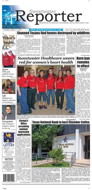 Sweetwater Reporter (Sweetwater, Tex.), Vol. 113, No. 092, Ed. 1 Tuesday, March 1, 2011