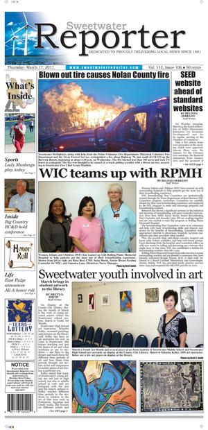 Sweetwater Reporter (Sweetwater, Tex.), Vol. 113, No. 106, Ed. 1 Thursday, March 17, 2011