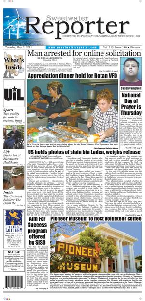 Sweetwater Reporter (Sweetwater, Tex.), Vol. 113, No. 146, Ed. 1 Tuesday, May 3, 2011