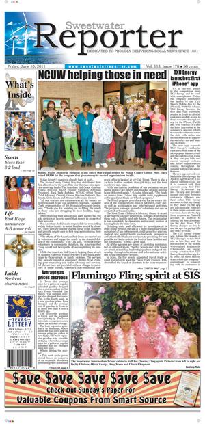 Sweetwater Reporter (Sweetwater, Tex.), Vol. 113, No. 178, Ed. 1 Friday, June 10, 2011