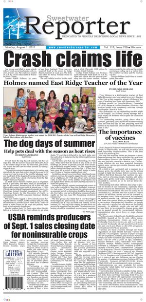 Sweetwater Reporter (Sweetwater, Tex.), Vol. 113, No. 220, Ed. 1 Monday, August 1, 2011