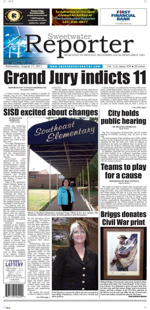 Sweetwater Reporter (Sweetwater, Tex.), Vol. 113, No. 234, Ed. 1 Wednesday, August 17, 2011