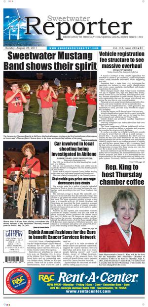 Sweetwater Reporter (Sweetwater, Tex.), Vol. 113, No. 243, Ed. 1 Sunday, August 28, 2011